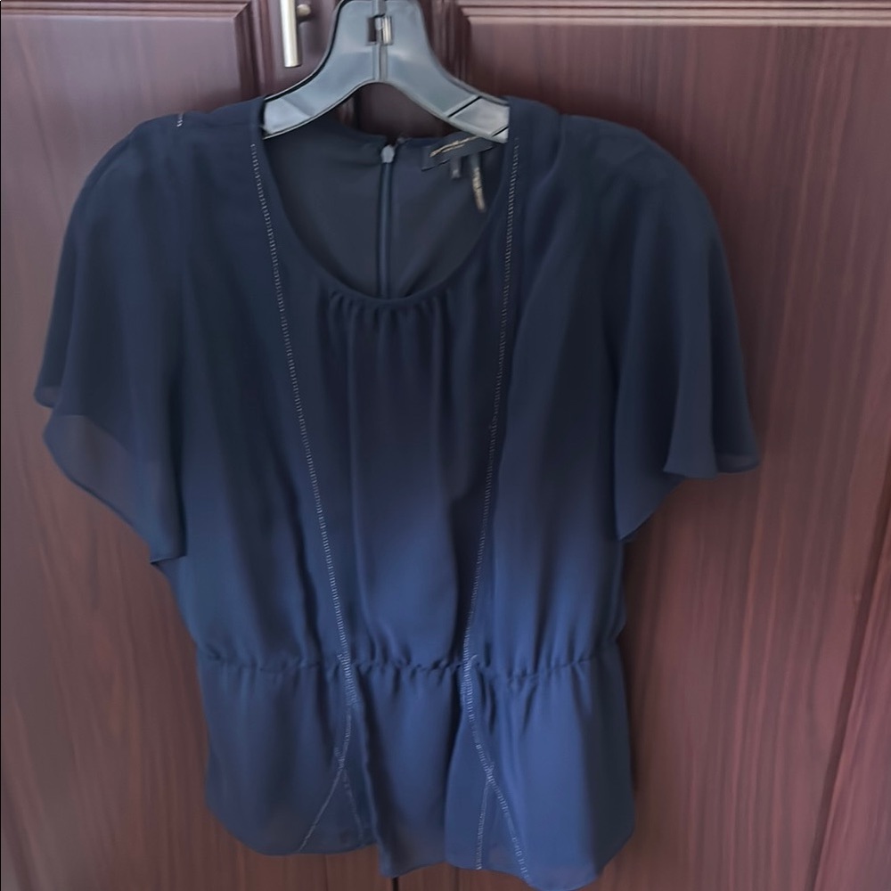 Elegant Navy Blue Women's Top